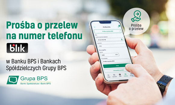 Na zdjęciu jest telefon, na którym widać możliwość skorzystania z usługi BLIK